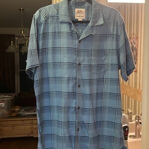 Blake Shelton x Lands' End Blue Plaid Shirt Size Large